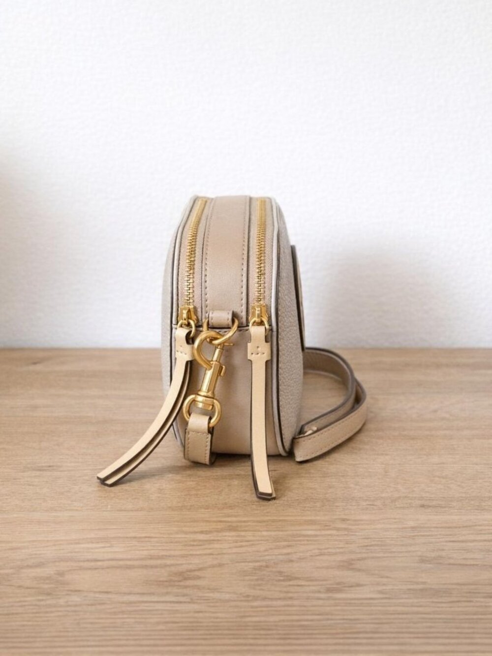 Tory Burch Mini Miller Colorblock Leather Crossbody Bag - Bay Gray Multi - Picture 3 of 8